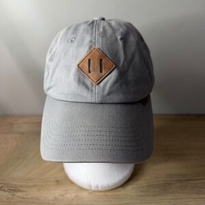 Herschel Supply Co Gray Leather Diamond Patch‎ Dad Hat Urban Streetwear Classic